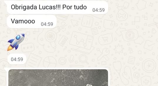 Print de depoimento de aluno da assessoria no WhatsApp